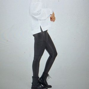 Spanx Faux Leather Moto Leggings